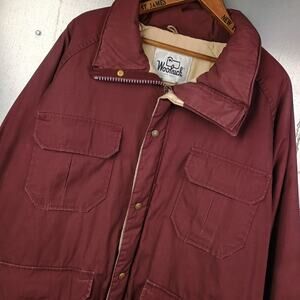 Woolrich Vintage 80s 90s Tech Filled Field Barn Coat Large Outdoor Earth Tone